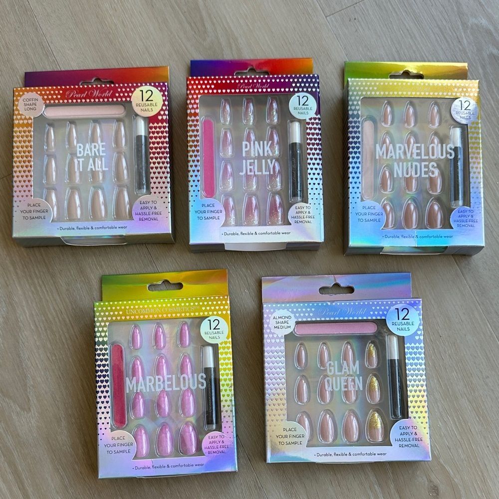 Nail Set/Lot of 5 in Pinks and Nudes